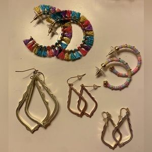 Kendra Scott earrings - five pairs